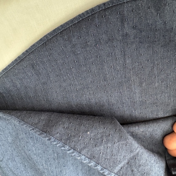 Joseph Abboud Men's Long Sleeve Textured Non-Iron Button‎ Up Shirt Blue X-Large - Picture 9 of 13